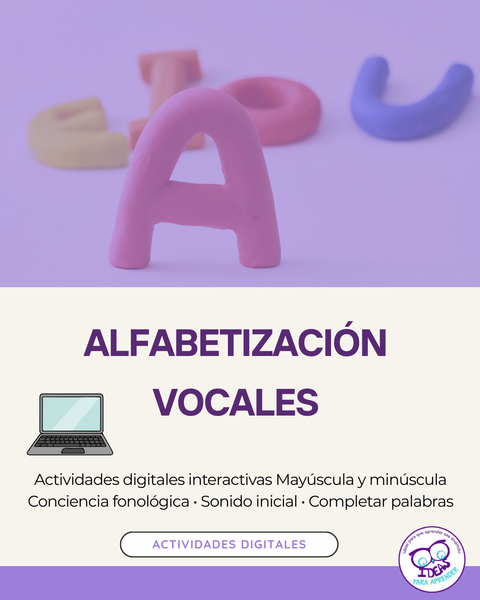 AL05- Vocales Interactivo. Pack Digital