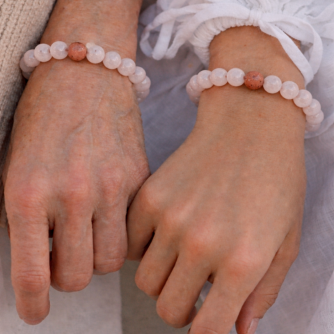 Pulseras Mamá e Hija- Adulto  – Cuarzo Rosa | Pletórica