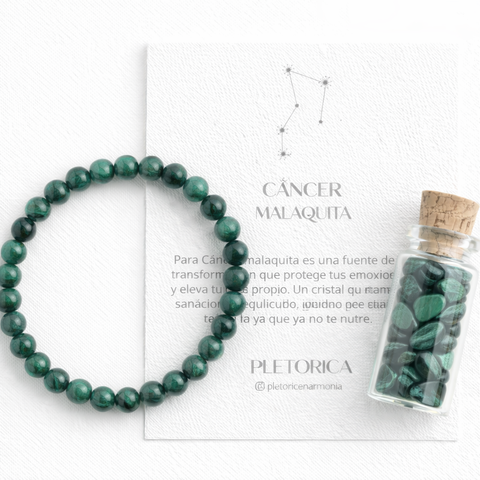 Cáncer Signo Zodiacal Malaquita 