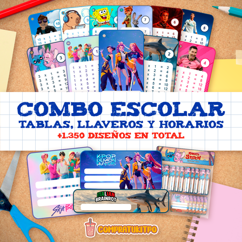 🎒 Escolares imprimibles 2026 Combo