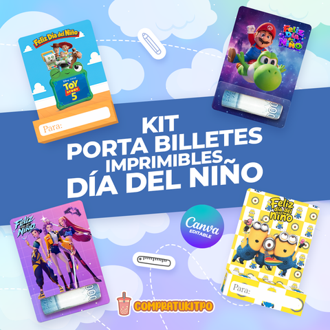 🍭 Diseños Porta Billetes día del Niño