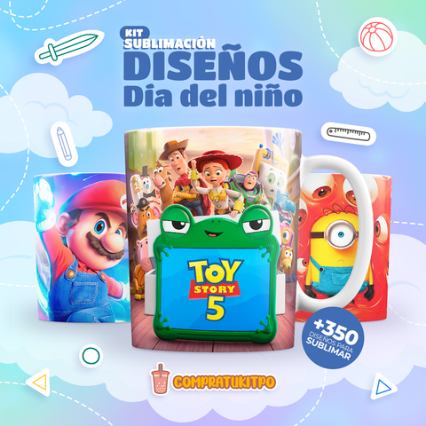 🍭 Diseños Tazas dia del Niño