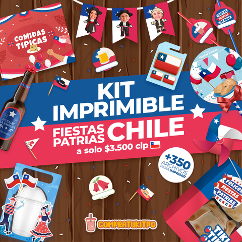 🇨🇱 Imprimible Fiestas Patrias Chile