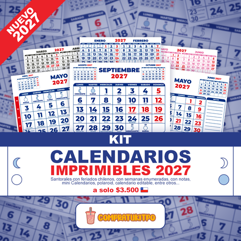 📆 Calendarios Chilenos 2027