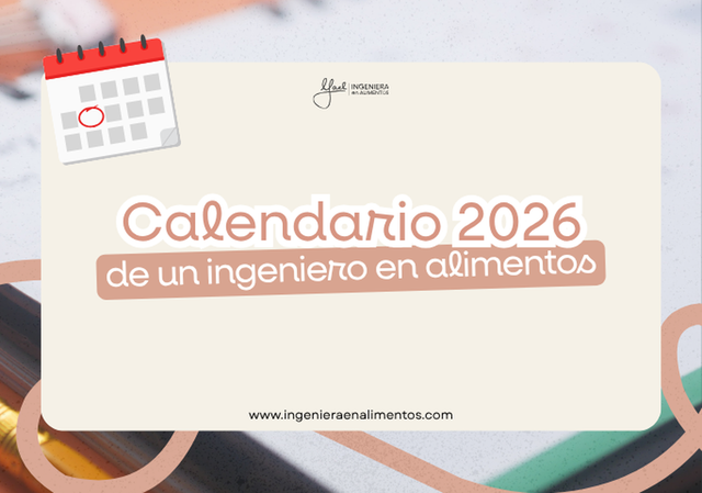 Calendario 2026 para Profesionales de Alimentos – Recurso gratuito