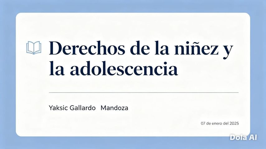 Derechos de la niñez y la adolescencia