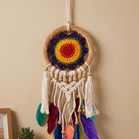 Atrapasueños Crochet Plumas