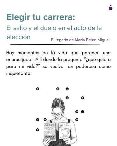 Dar el primer paso en tu orientación vocacional: el legado de María Belén Miguel