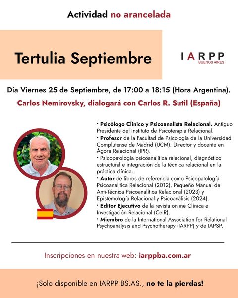 Tertulia Relacional - septiembre 2026