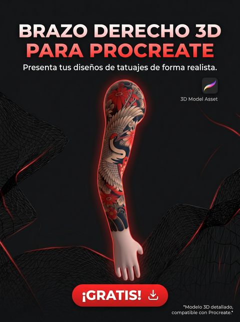 Brazo Derecho 3d Para Procreate