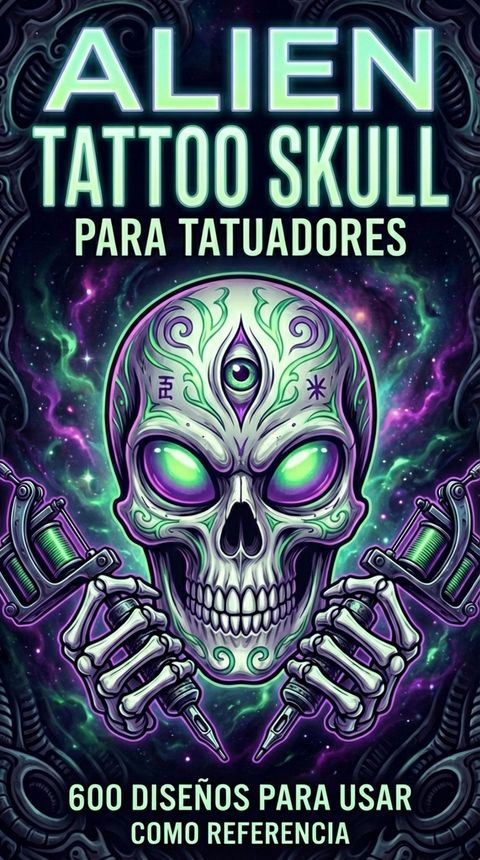 Alien Tattoo Skull Para Tatuadores