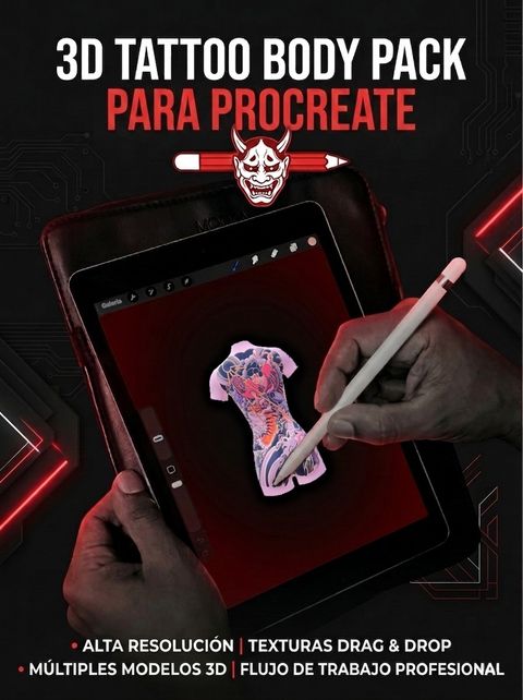 TATTOO BODY PACK 3D PARA PROCREATE 