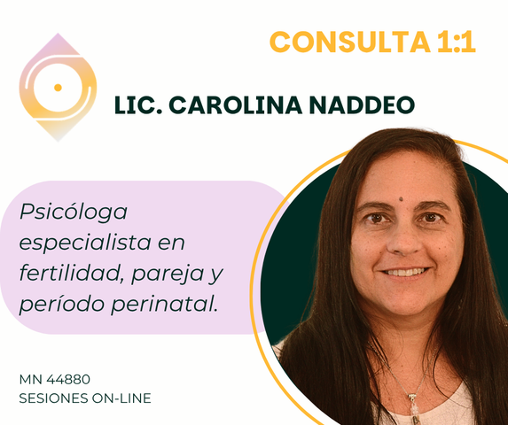 Lic. Carolina Naddeo - Psicóloga Sistémica · Terapeuta de parejas · Psicología de la Fertilidad