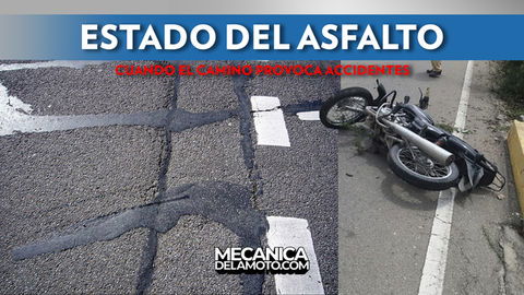 El estado del asfalto y las caídas