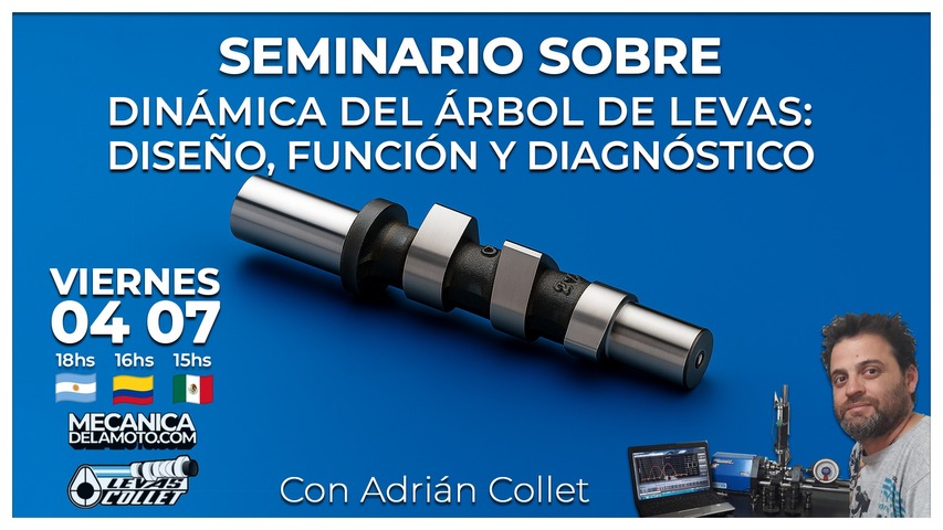 Dinámica del Árbol de Levas: Diseño, Función y Diagnóstico - con Adrián Collet - Viernes 4/7 - 18 hs