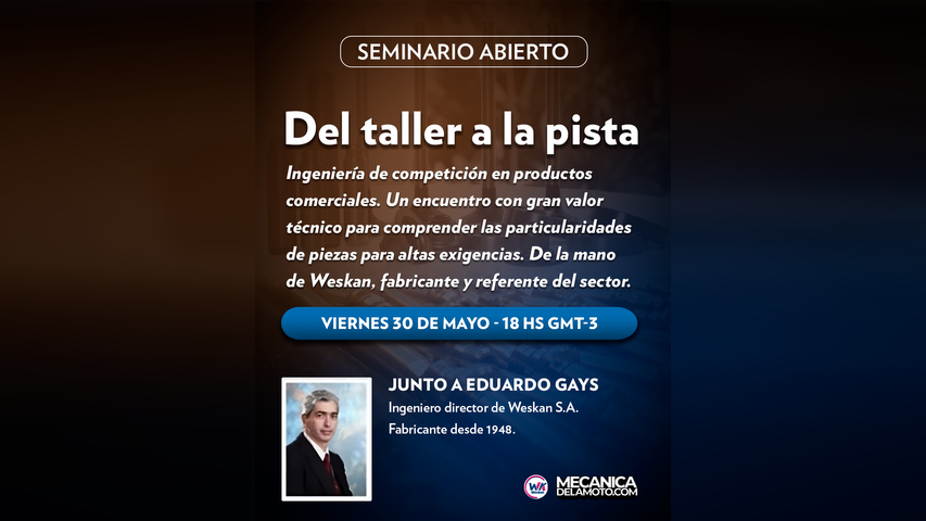 Seminario: DEL TALLER A LA PiSTA: Ingeniería de competición en cada producto - Viernes 30-5-25