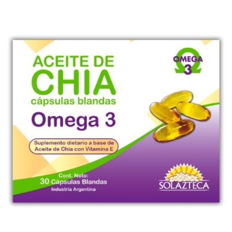 Solazteca Cápsulas de Aceite de Chía con Vitamina E