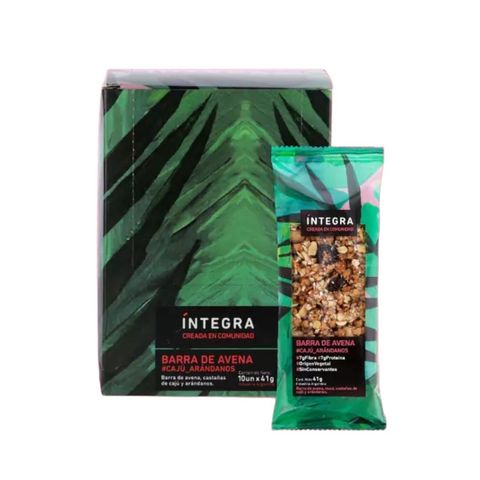 Barras Proteicas Integra – Cajú y Arándanos X 10u