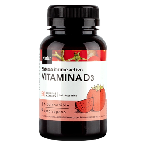 Natier: Cápsulas de Vitamina D3 – Refuerzo Inmunológico y Salud Ósea
