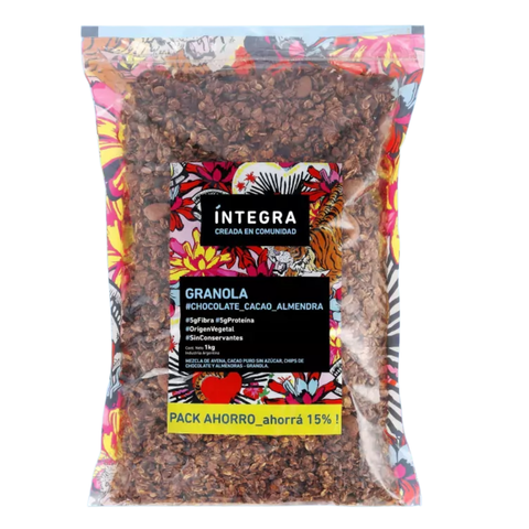 Granola de Chocolate y Almendras Integra – Pack Ahorro 1 kg