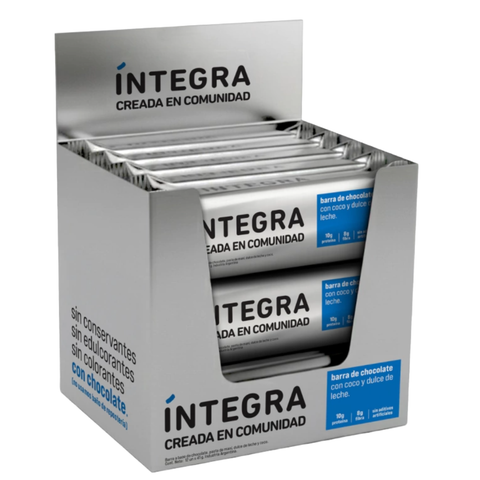 12 Barras de Chocolate con Coco & Dulce de Leche Íntegra – Pack Ahorro