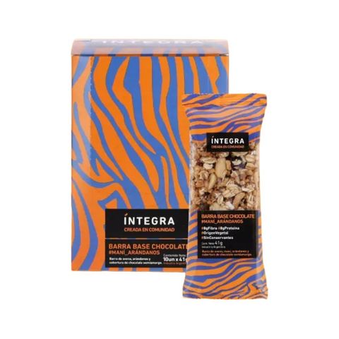 Barras Proteicas Integra – Chocolate & Arándanos X 10u