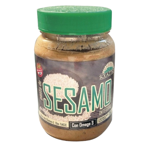 SolAzteca Pasta de Sésamo Integral – Frasco 350 g