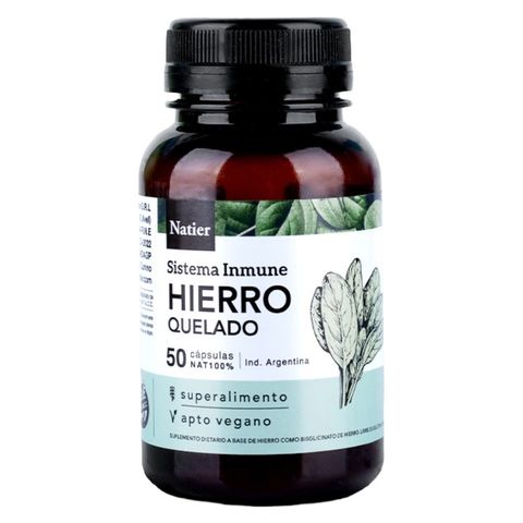 Natier: Cápsulas de Hierro Quelado Natier – Anemia y Defensas