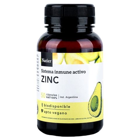Natier: Cápsulas de Zinc Puro – Refuerzo Inmunológico Natural