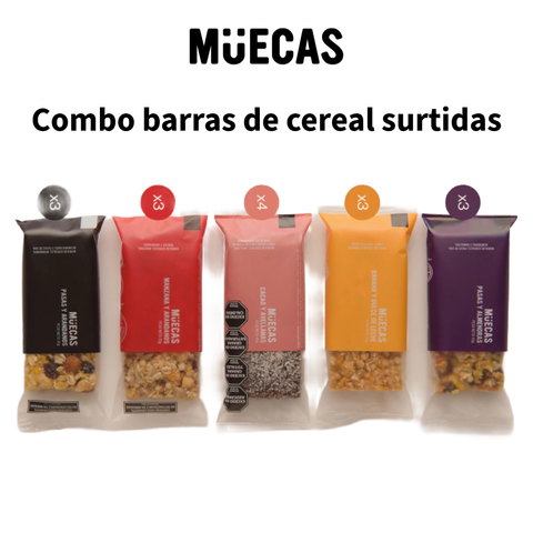  Müecas: Combo Barras de Cereal Surtidas (Pack x16)