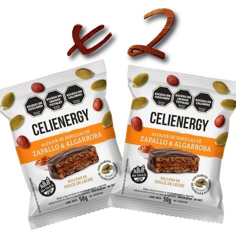 Celienergy Alfajor de Zapallo y Algarroba (x2 CAJAS)