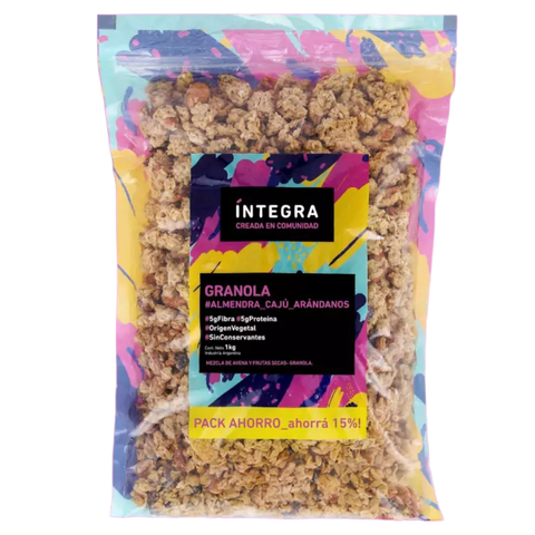 Granola de Almendra & Arándanos Integra – Bolsa Sellada 1Kg