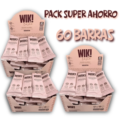 Barra de Cereal Wik! Taste - Cacao y Quinoa – Pack Super Ahorro x60u (X3 CAJAS)