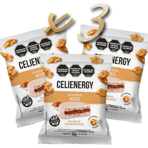 Celienergy Alfajor de Nuez (x3 CAJAS)