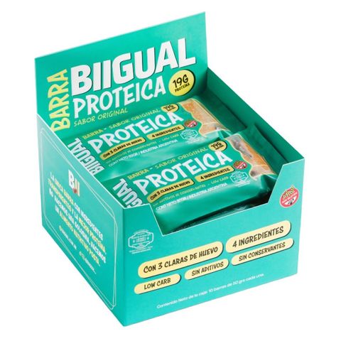 Bigual: Barra Proteica Natural Sabor Original (19g proteína)