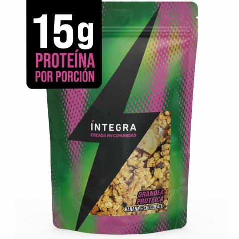 Granola Proteica Banana & Chocolate Integra – Bolsa Sellada 250 g