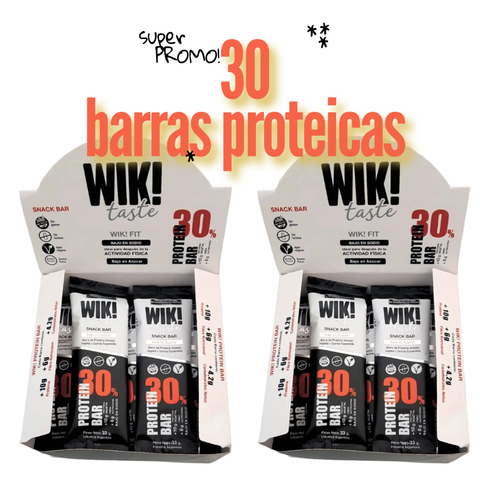 Barra de Cereal Proteíca Wik! Taste – Pack Ahorro x30u (X2 CAJAS)