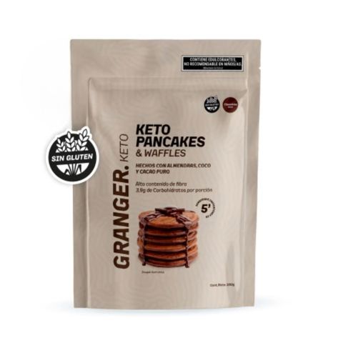 Granger Foods: Pancakes Keto – Chocolate (bajos en carbohidratos) x200GRS