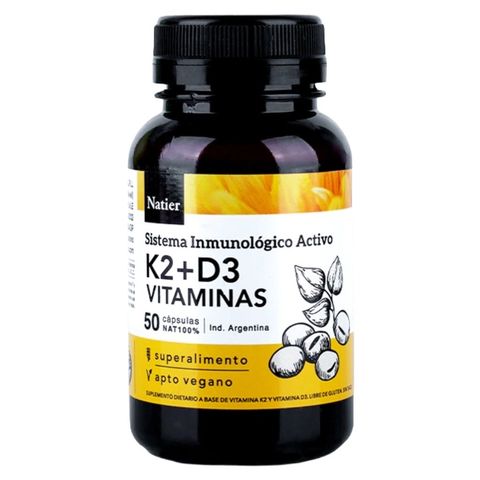 Natier: Cápsulas de Vitamina K2 + D3 Natier – Huesos y Dientes Sanos