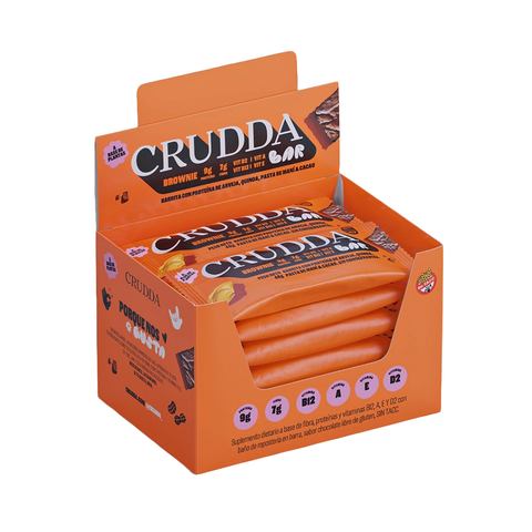 Barritas Crudda Bar Sabor Brownie 40g Caja 10u