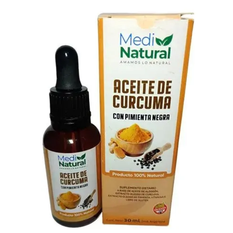 MediNatural - Aceite de Cúrcuma + Pimienta – Antiinflamatorio Natural