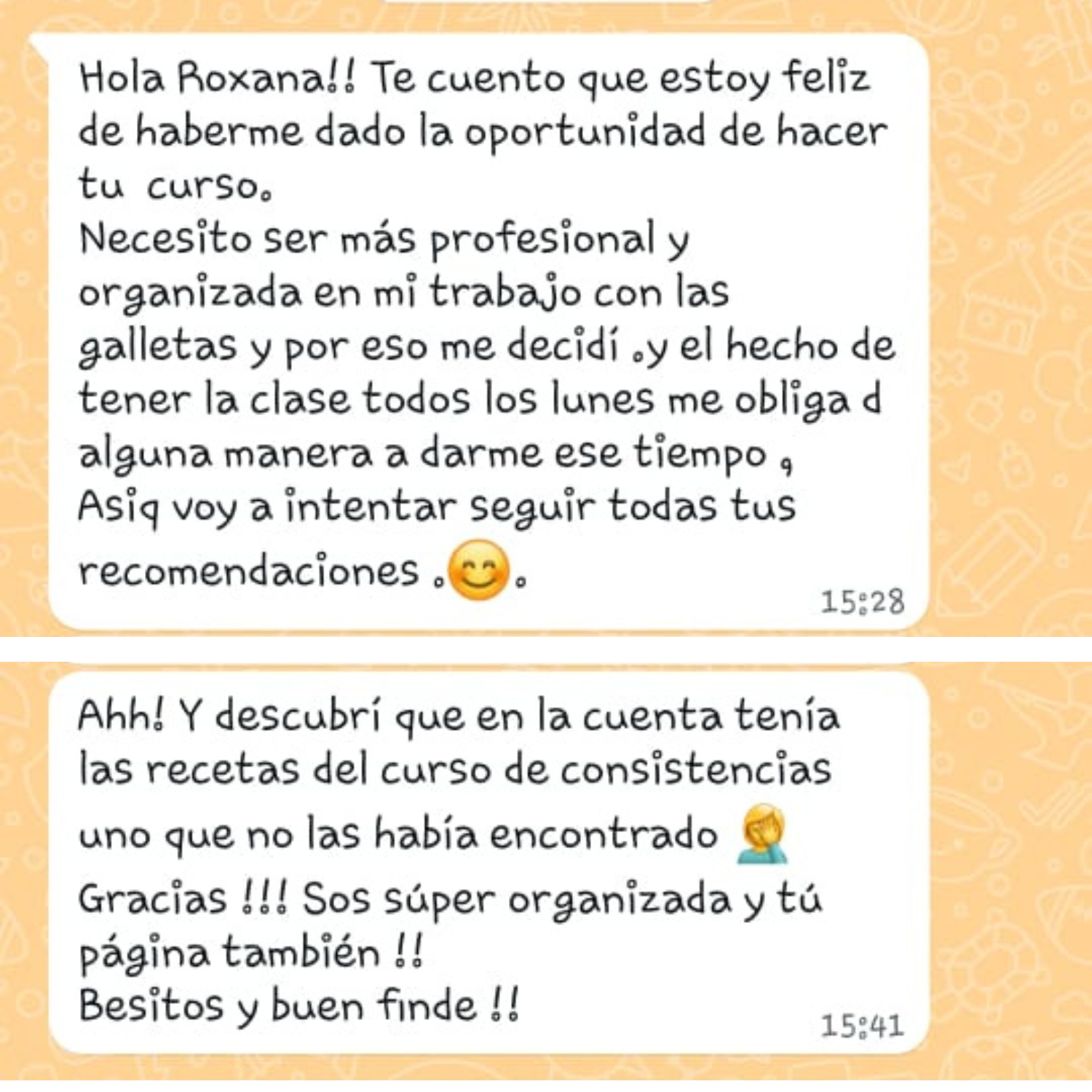 Testimonio de alumna