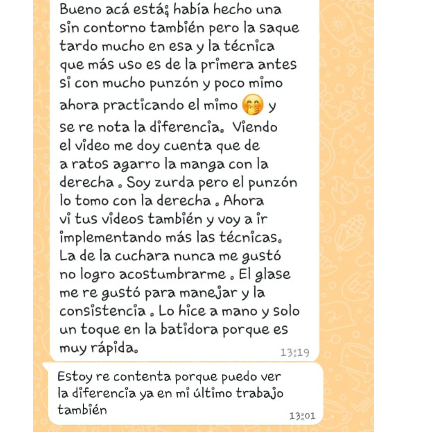 Testimonio de alumna