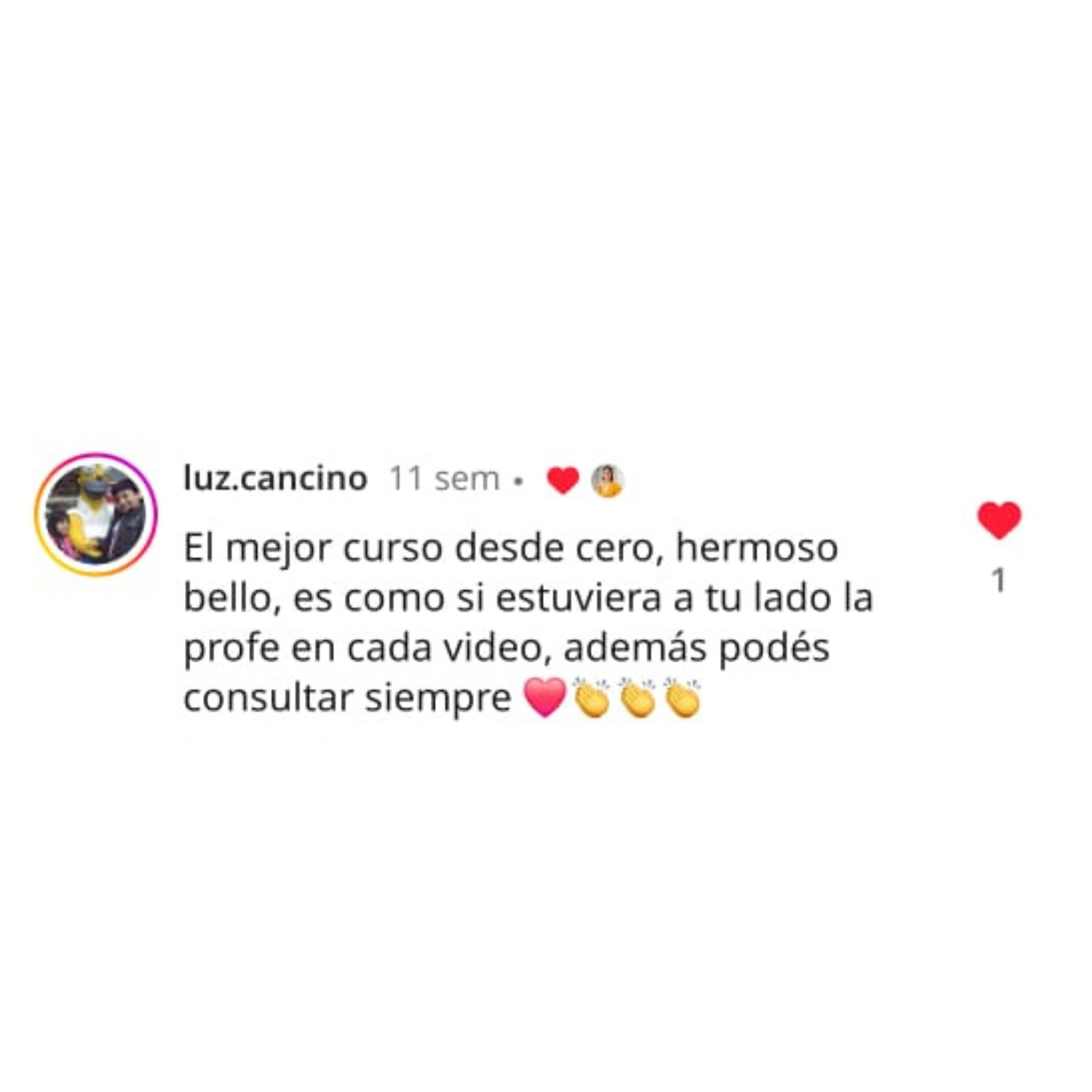 Testimonio de alumna