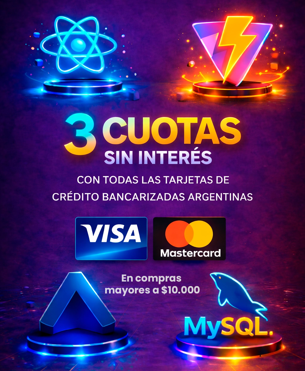 3 cuotas sin interes