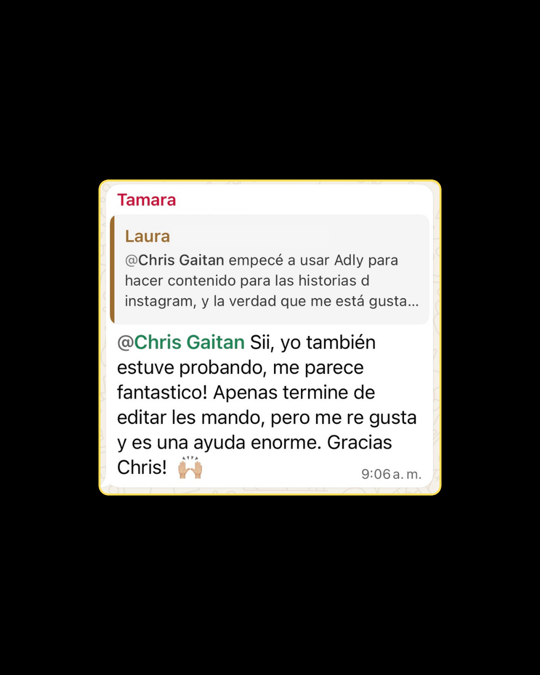 Testimonio Tamara y Laura