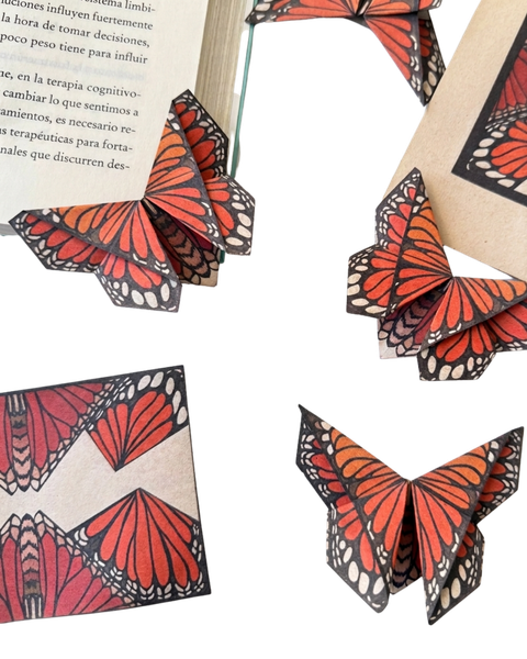 Mariposa Monarca Origami Bookmark