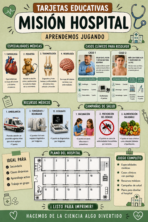 Bio Clase: La Salud(Secuencia )+ Misión Hospital(Juego)🩺