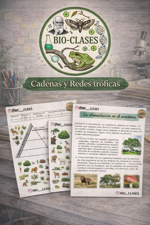 Bio-Clase : Cadenas y Redes Tróficas🦊🐰🐭🐯