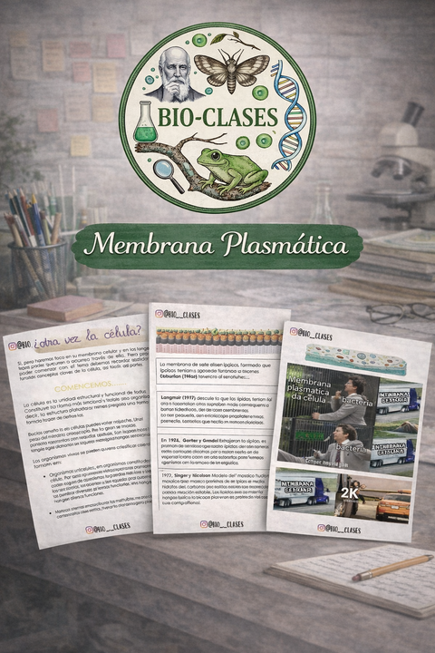 Bio-Clases: La Membrana Plasmática + Fichas de Repaso🤔💪🏼